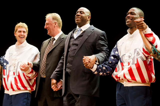 Kevin Daniels, Magic Johnson, Larry Bird and Tug Coker